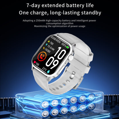 Smart Watch Men Women 1.85'' Square Screen Sports Waterproof - BT, Call, Heart Rate, Tracker and clock