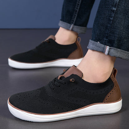 Widened And Fattened Big Wide Last Big Foot Shoes Mesh Walking Shoes
