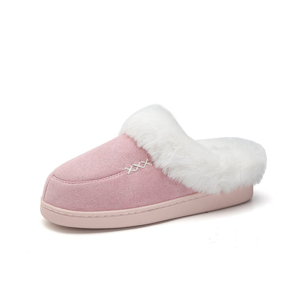 Fluffy Home Warm Non Slip Cotton Slippers