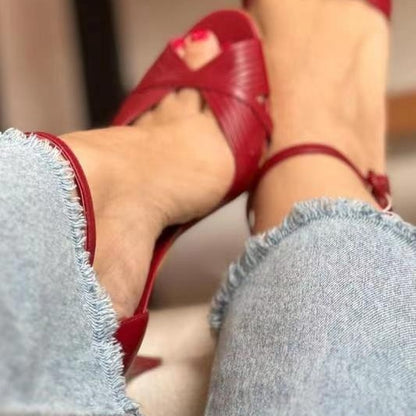 Summer Sexy Stiletto Heel Peep Toe Women's Shoes