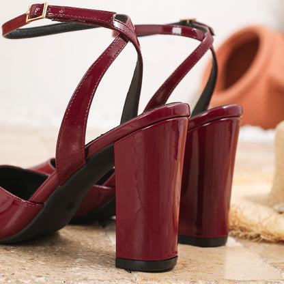 Chunky Heel Pointed Toe Plus Size Pumps
